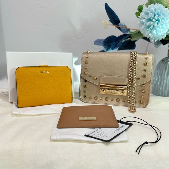 Furla Handbags - Bundle Of 3✨FURLA Crossbody Bag, Wallet & Card Holder